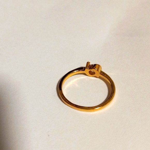 ELEGANT Gold Layered Cubic Zirconia Polished Woman Ring/ Oro Laminado - Picture 4 of 6